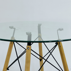 1542C-TRN Mesa Eames de cristal 80cm