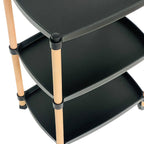 SR-025 Mesita Auxiliar PP 3 Niveles Cuadradas Con Ruedas