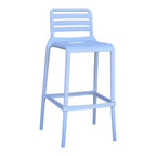 1241C - Taburete Respaldo Listado Moderno PP