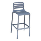 1241C - Taburete Respaldo Listado Moderno PP