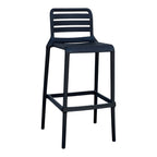 1241C - Taburete Respaldo Listado Moderno PP